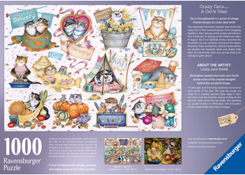 Crazy Cats: Cats Calendar 1000pc Puzzle - Ravensburger