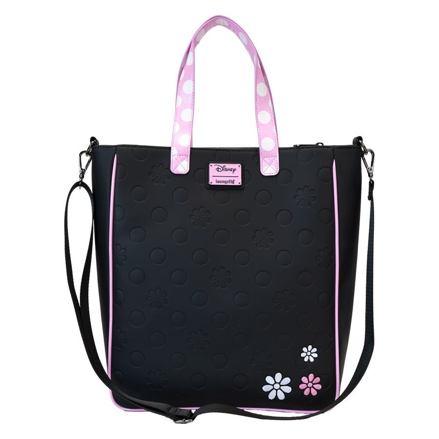 Disney - Minnie Mouse Floral Rock the Dots Tote Bag with Coin Bag - Loungefly