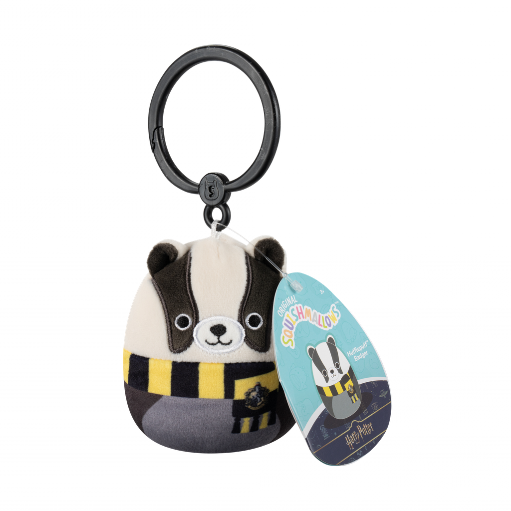 Harry Potter Hufflepuff Badger 3.5 Inch Squishmallows Clip-On