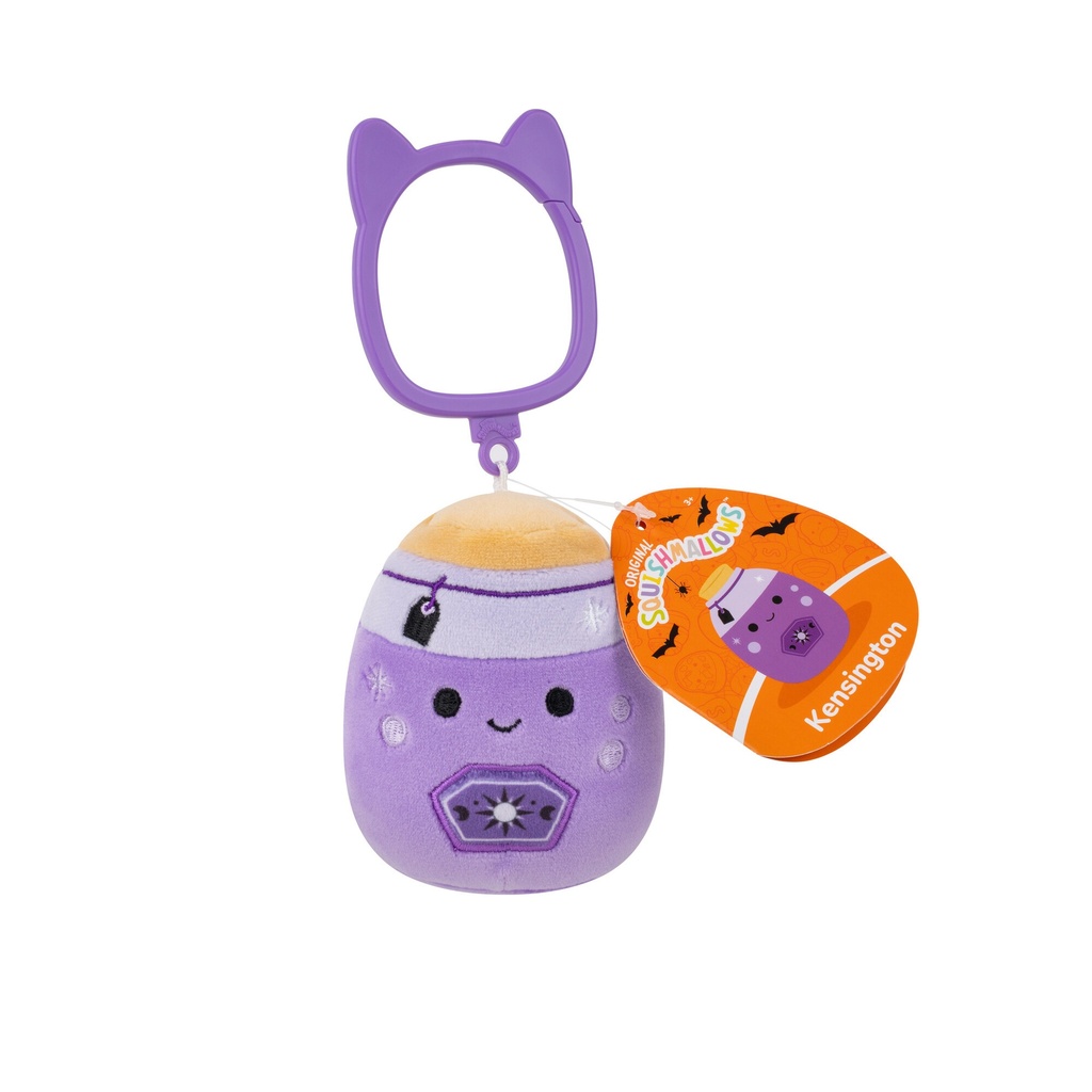 Kensington the Purple Potion 3.5 Inch Squishmallows Halloween Clip-On 