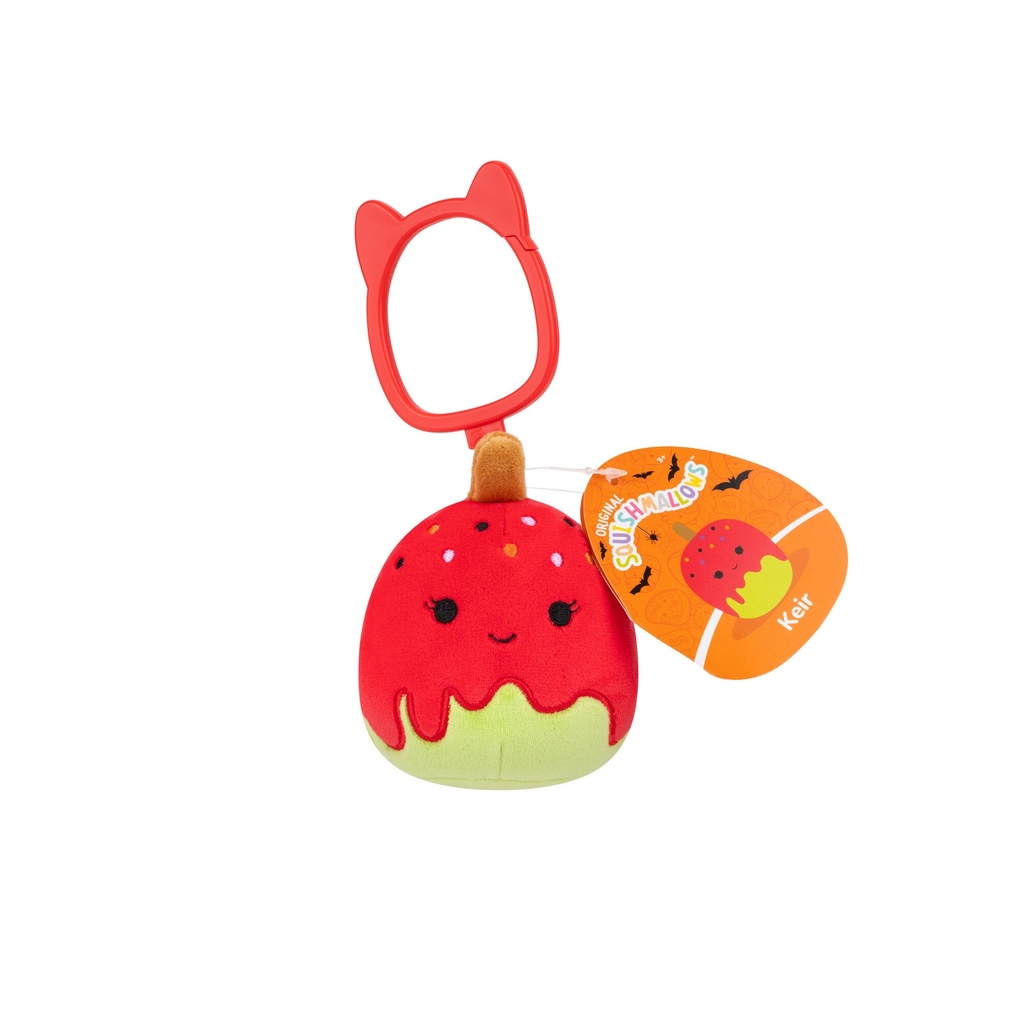 Keir the Green Candy Apple 3.5 Inch Squishmallows Halloween Clip-On 