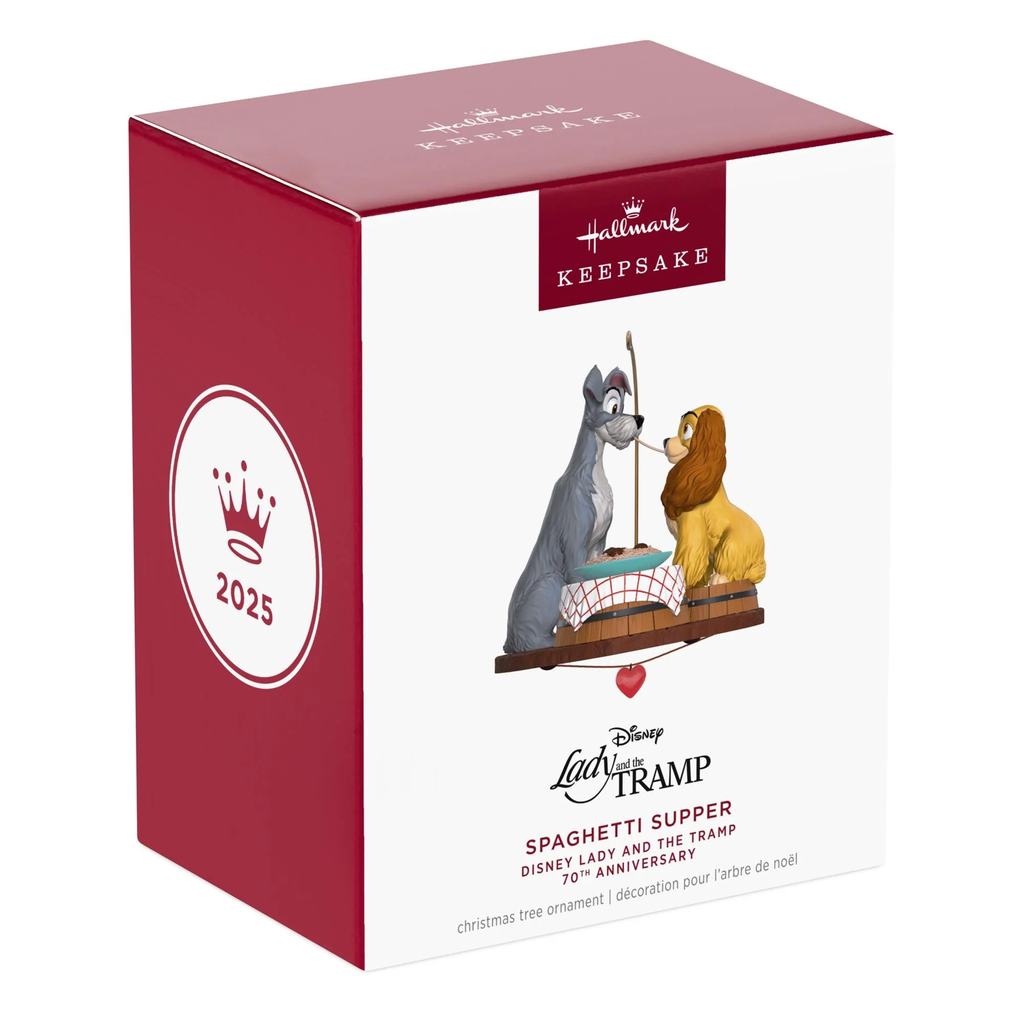 Disney Lady and the Tramp: 70th Anniversary Spaghetti Supper - 2025 Hallmark Keepsake Christmas Ornament