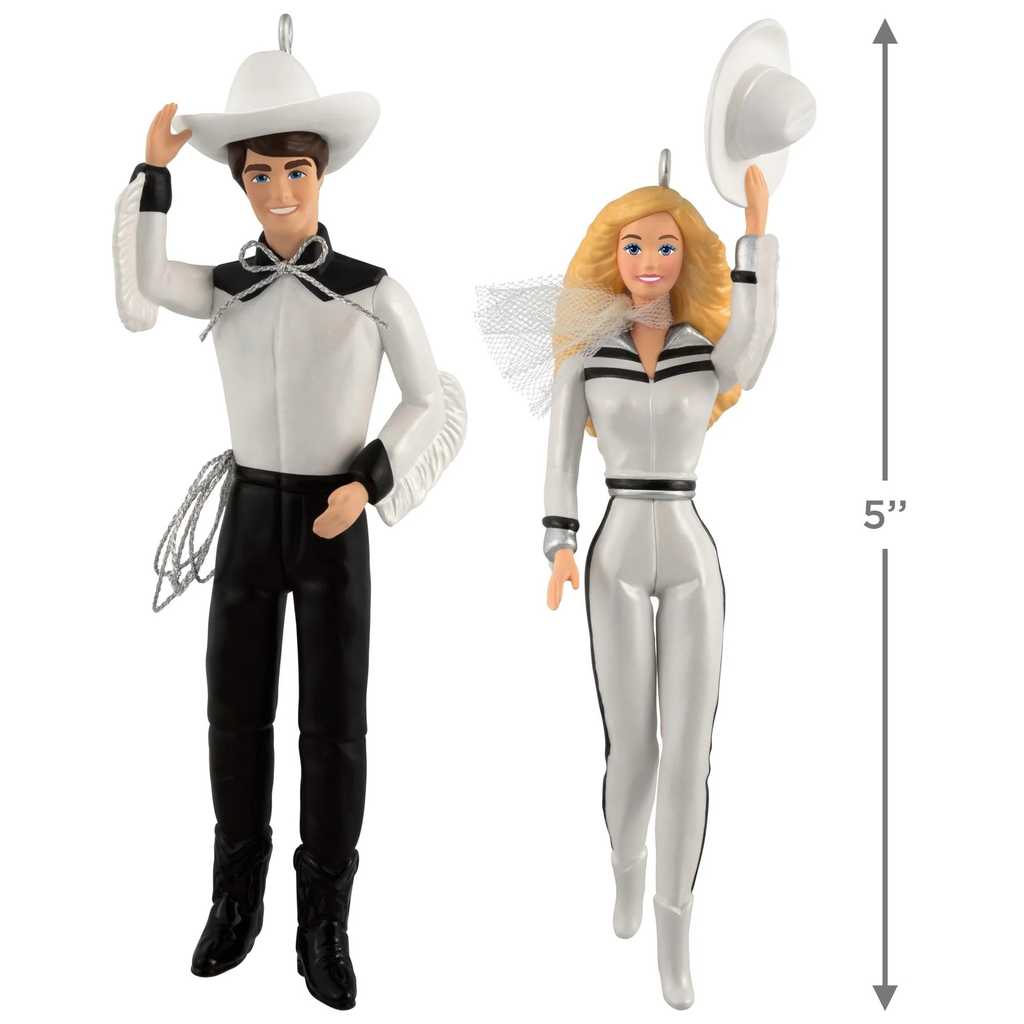 Barbie and Ken Western Stars (Set of 2) - 2025 Hallmark Keepsake Christmas Ornament 