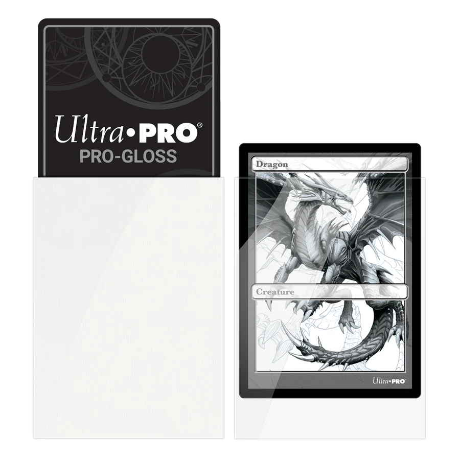Ultra Pro - ProGloss Standard Deck Protector Sleeves White 50pk