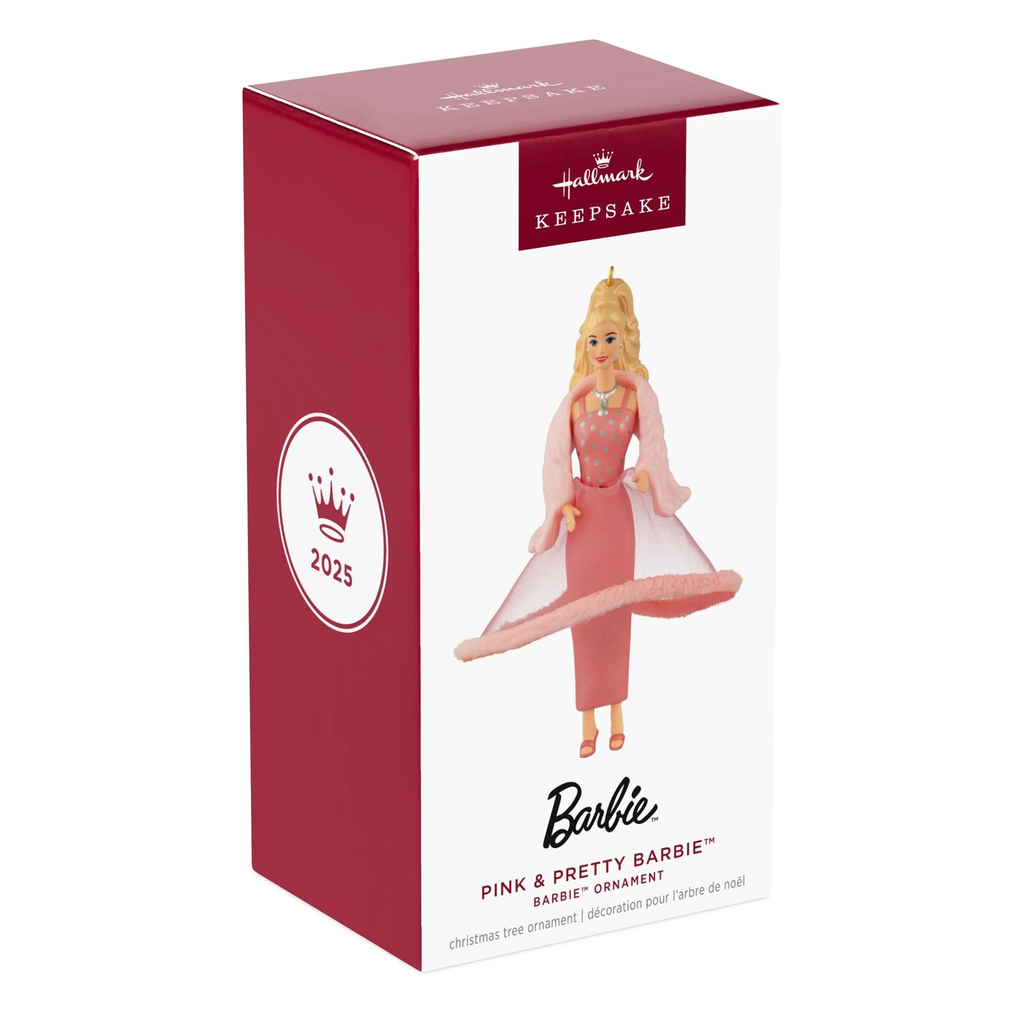 Pink & Pretty Barbie - 2025 Hallmark Keepsake Christmas Ornament