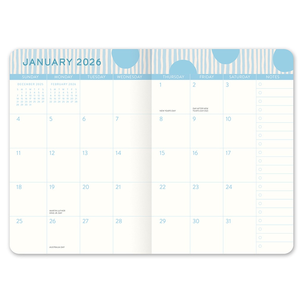 2026 Monthly Pocket Planner (August 2025 - December 2026) Darling Dots - Orange Circle Studio