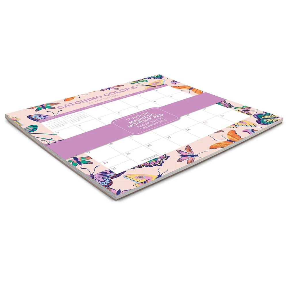 2026 17-Month Magnetic Monthly Pad (August 2025 to December 2026) Catching Colour - Orange Circle Studio