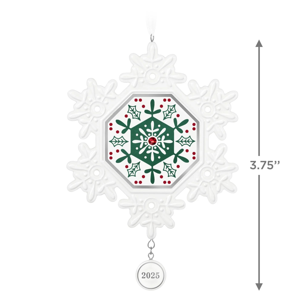 2025 Porcelain Snowflake - 2025 Hallmark Keepsake Christmas Ornament