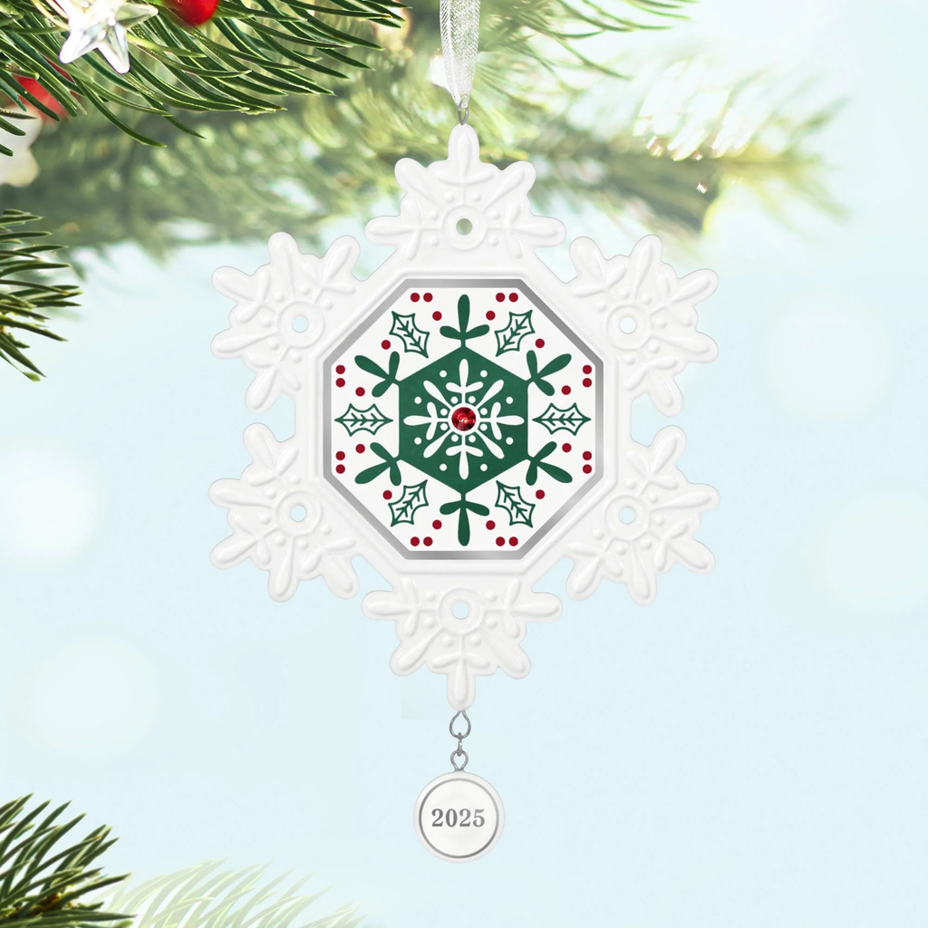 2025 Porcelain Snowflake - 2025 Hallmark Keepsake Christmas Ornament