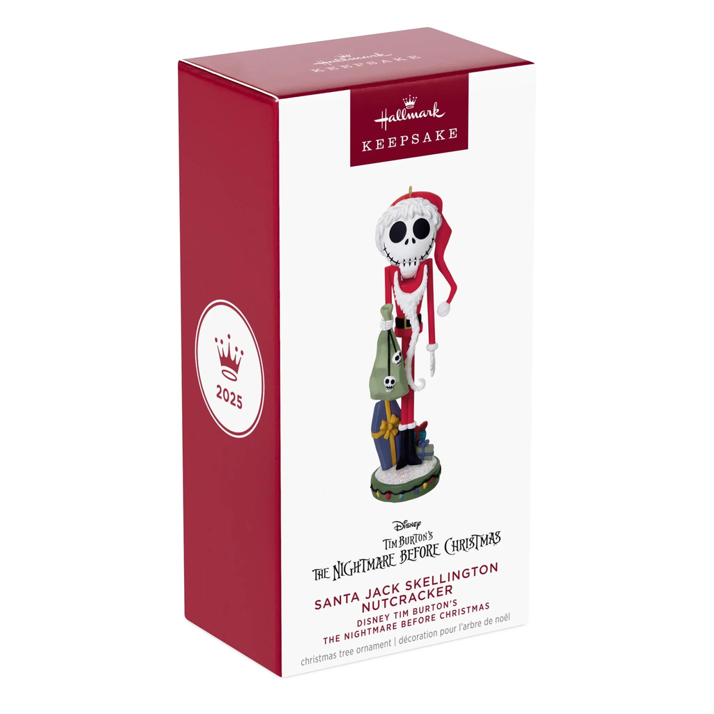Disney Tim Burton's The Nightmare Before Christmas: Santa Jack Skellington Nutcracker - 2025 Hallmark Keepsake Christmas Ornament