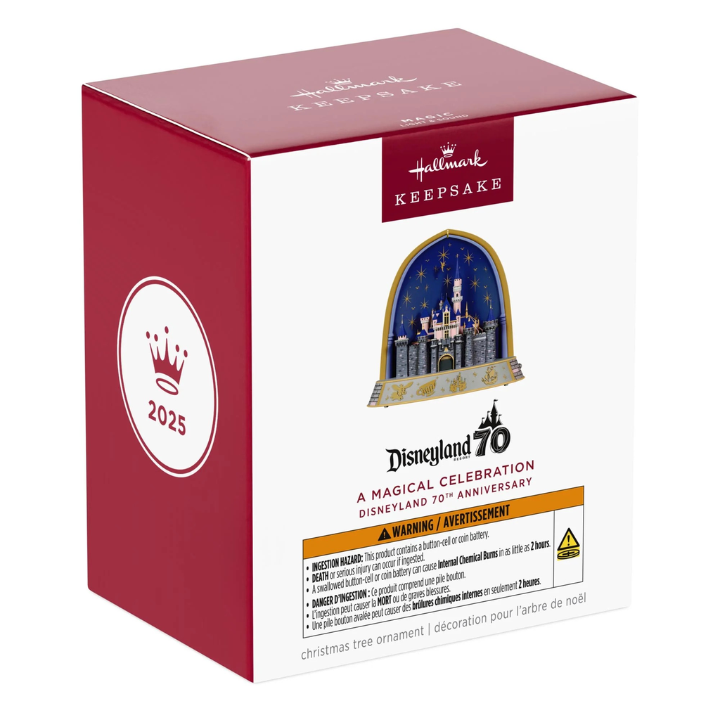 Disneyland 70th Anniversary: A Magical Celebration Musical Ornament With Light - 2025 Hallmark Keepsake Christmas Ornament
