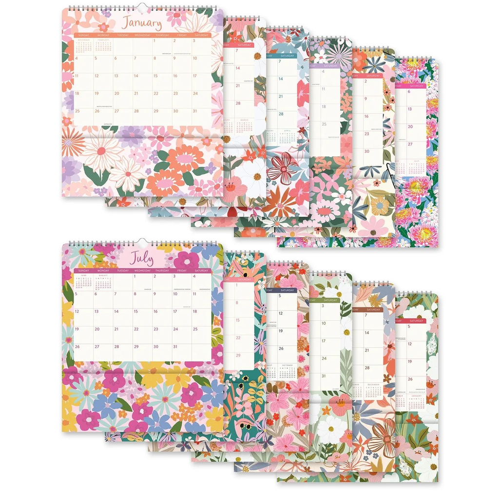 2026 12-Month Pockets Plus Calendar (January 2026 to December 2026) Secret Garden - Orange Circle Studio