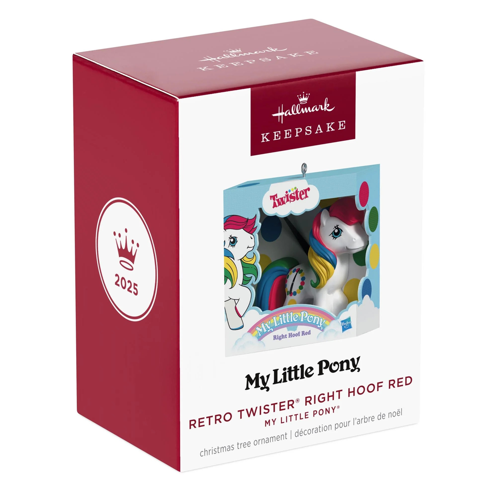 My Little Pony Retro Twister Right Hoof Red - 2025 Hallmark Keepsake Christmas Ornament