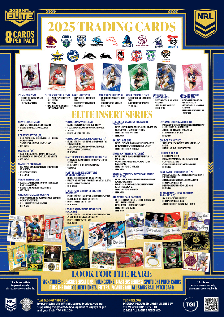 2025 NRL Elite Trading Cards Album