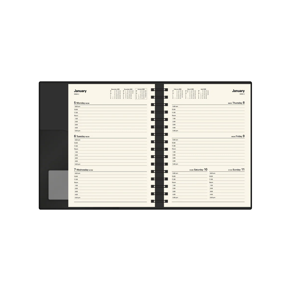 2026 Diary A5 Week-To-View (WTV) Vanessa Black - Collins Debden