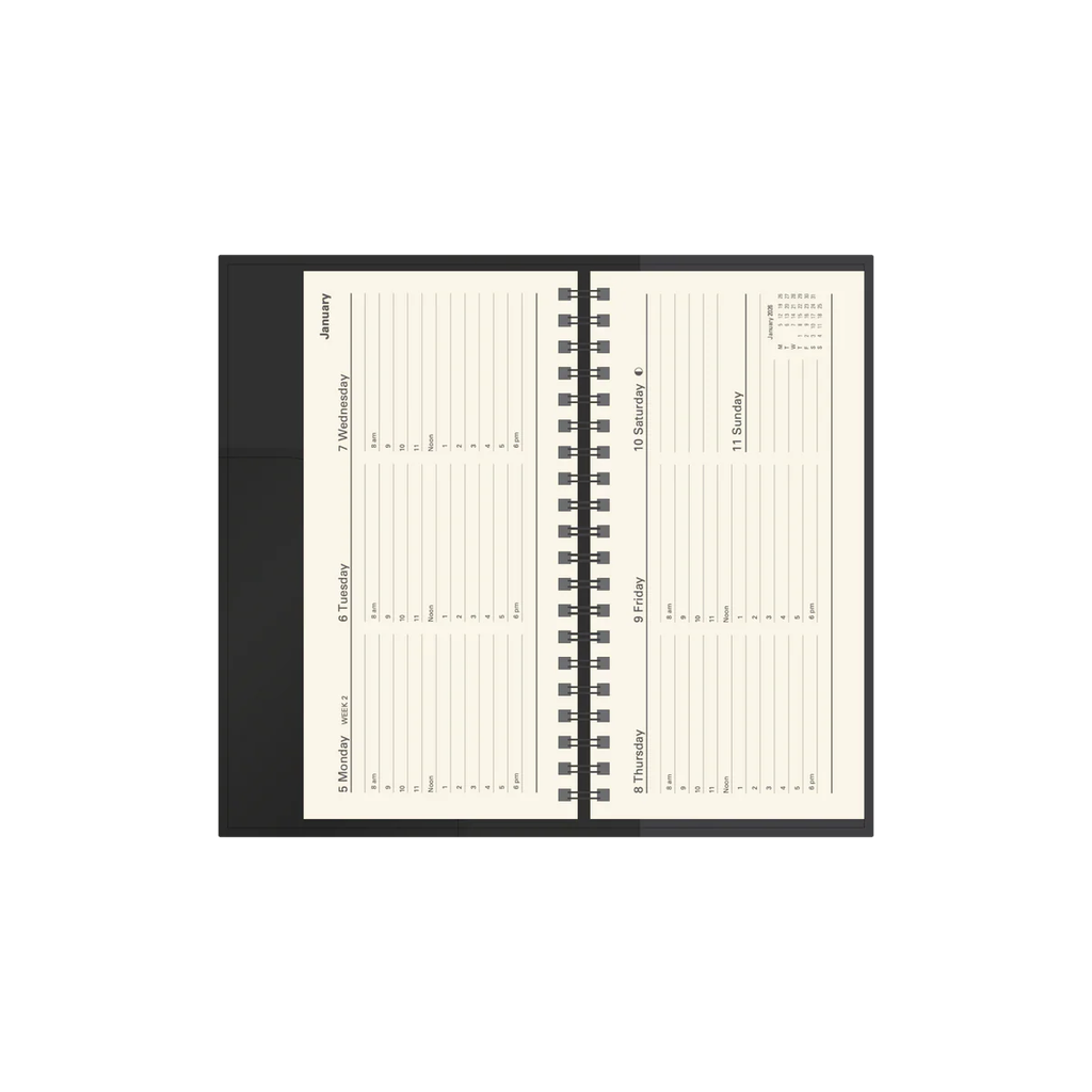 2026 Diary B6/7 Week-To-View (WTV) Landscape Vanessa Purple - Collins Debden