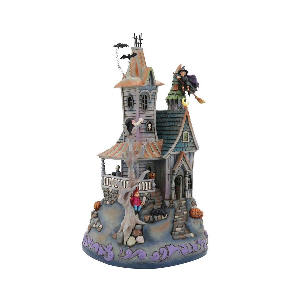 LED Musical Haunted House Masterpiece "Welcome are The Wicked" - Heartwood Creek Collection By Jim Shore