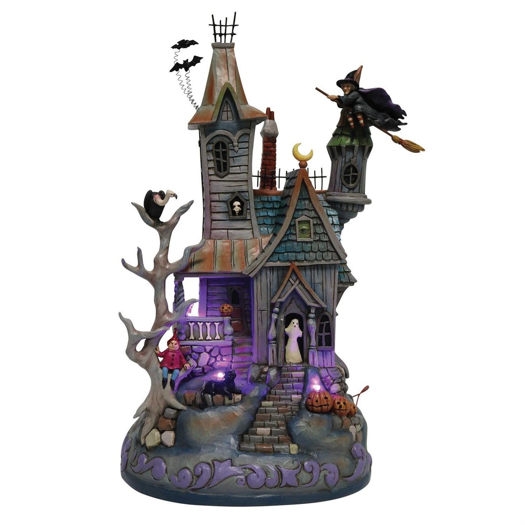 LED Musical Haunted House Masterpiece "Welcome are The Wicked" - Heartwood Creek Collection By Jim Shore