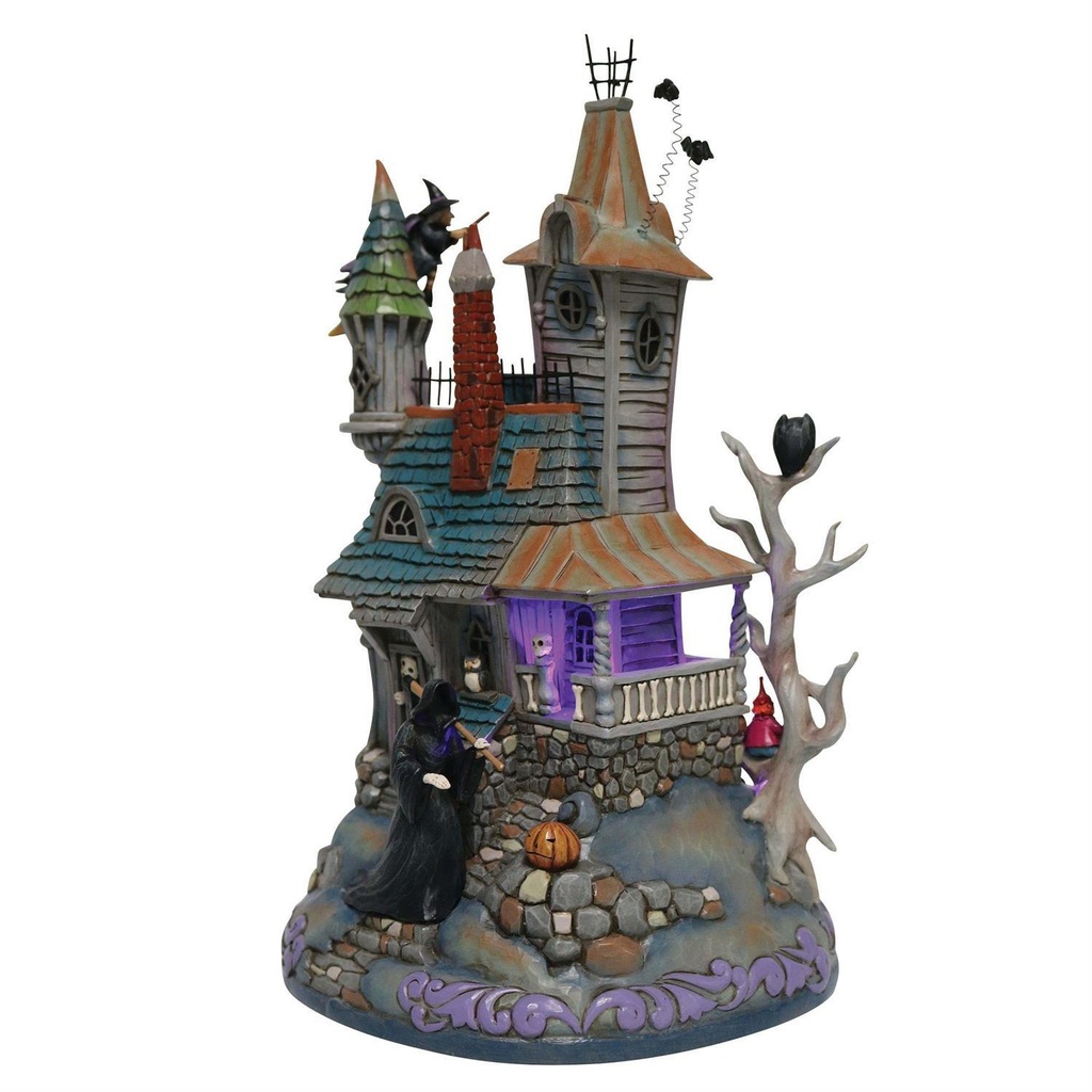 LED Musical Haunted House Masterpiece "Welcome are The Wicked" - Heartwood Creek Collection By Jim Shore