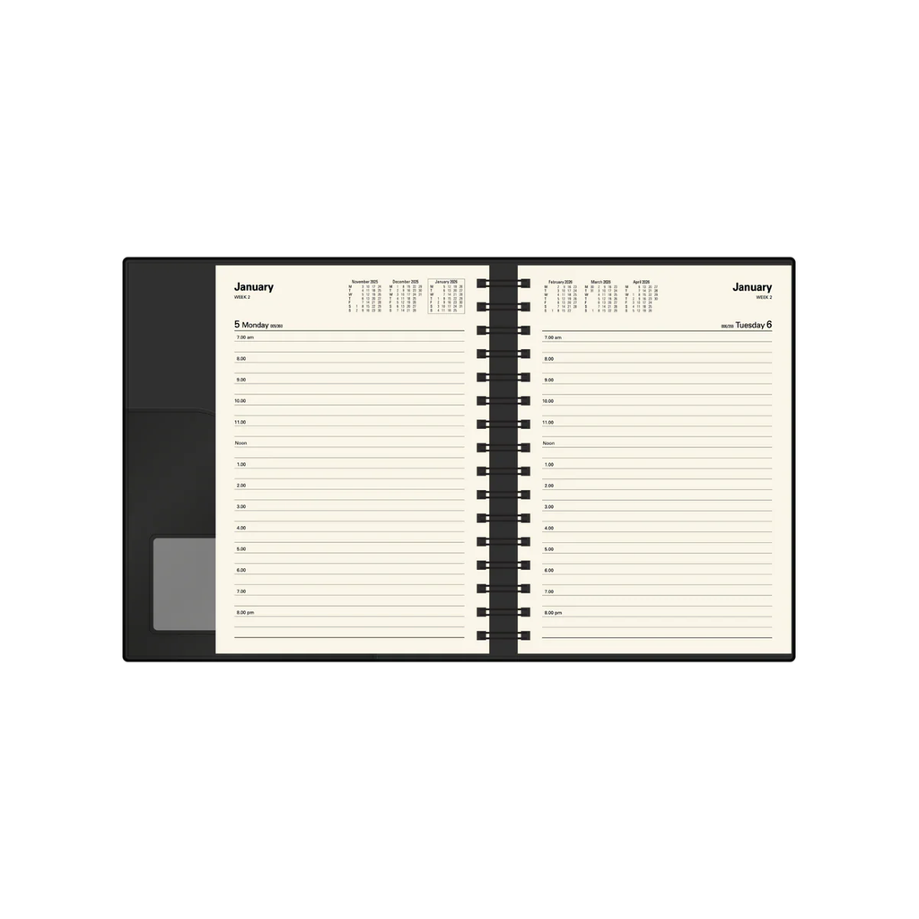 2026 Diary A5 Day-To-A-Page (DTP) Vanessa Purple - Collins Debden