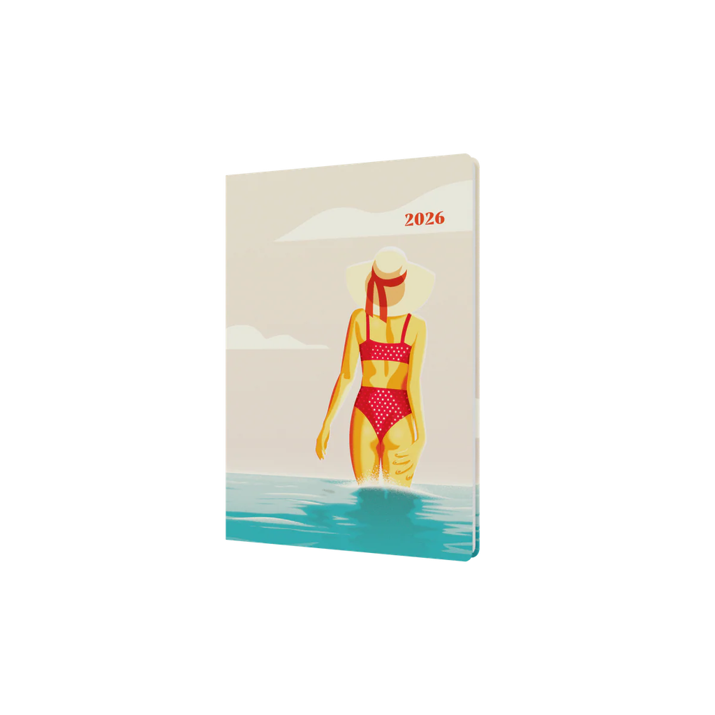 2026 Diary A5 Week-To-View (WTV) Recycled Hard Cover Submerge Beige - Collins Debden