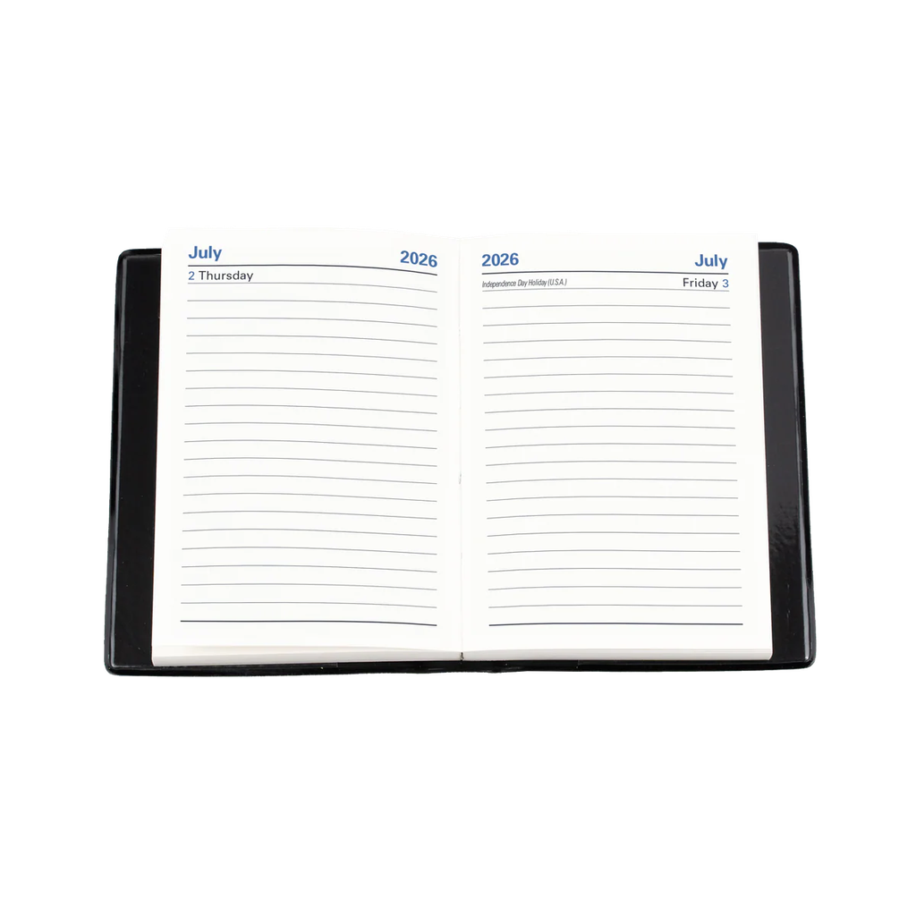 2026 Diary A7 Day-To-A-Page (DTP) Belmont Black - Collins Debden