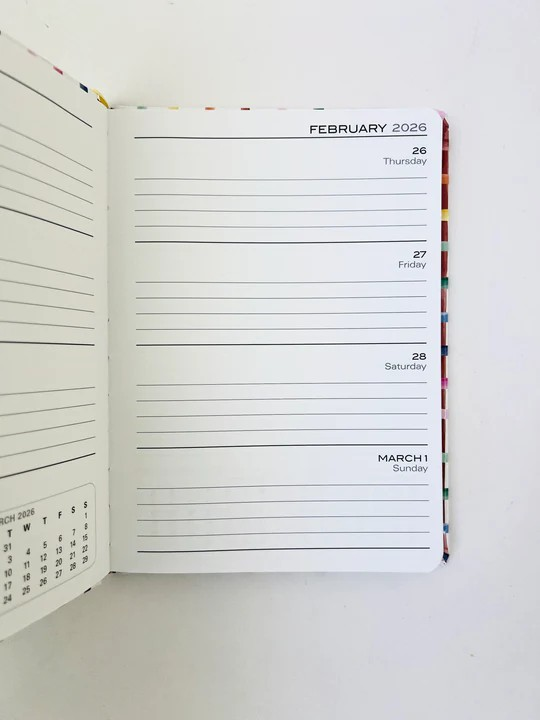 2026 Diary A5 Week-To-View (WTV) Case Fleur - Ozcorp