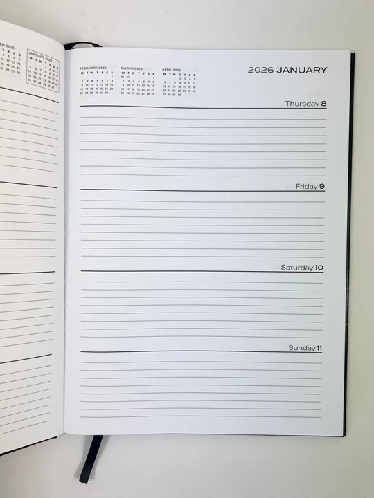 2026 Diary A4 Week-To-A-View (WTV) Business Basic Royal Blue - Ozcorp  