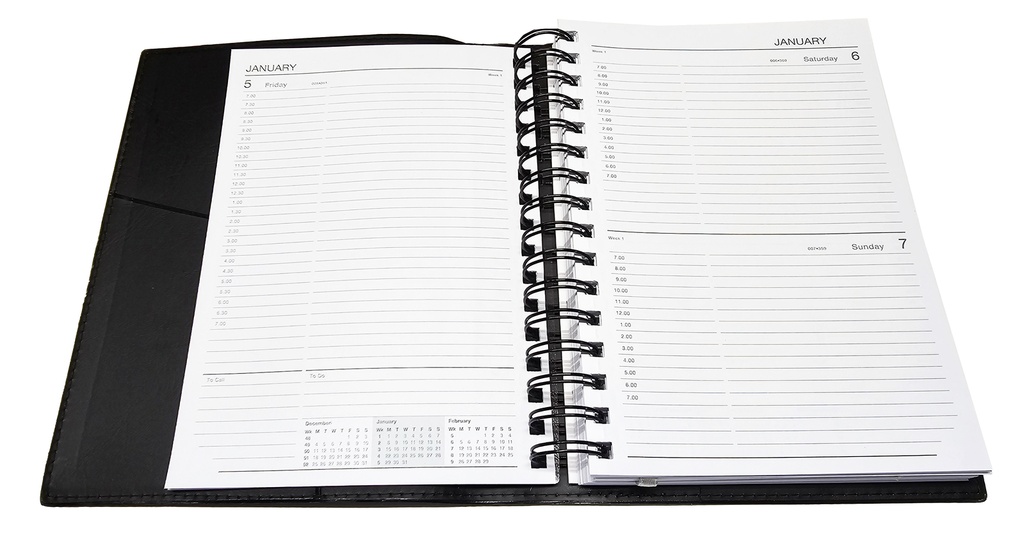 2026 Diary A5 Day-To-A-Page (DTP) Ainsley Wiro Blue - The Last Diary Company