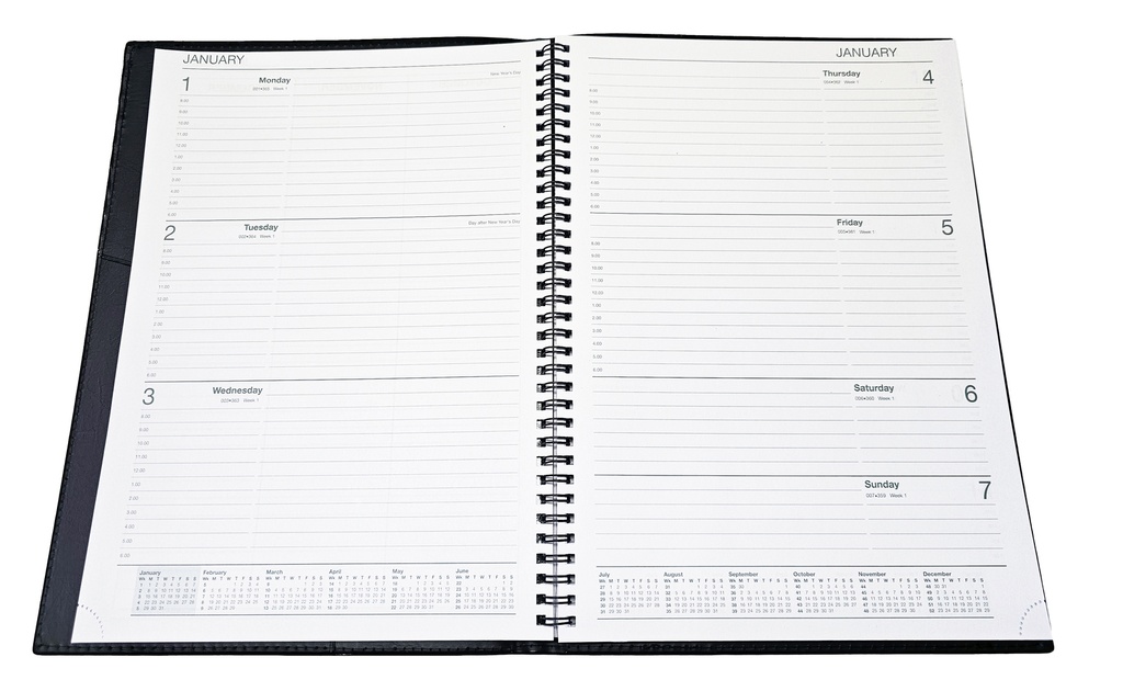 2026 Diary A4 Week-To-View (WTV) Ainsley Wiro Blue - The Last Diary Company