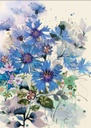 Bug Art - Floral Coasters (Cornflowers design on card)
