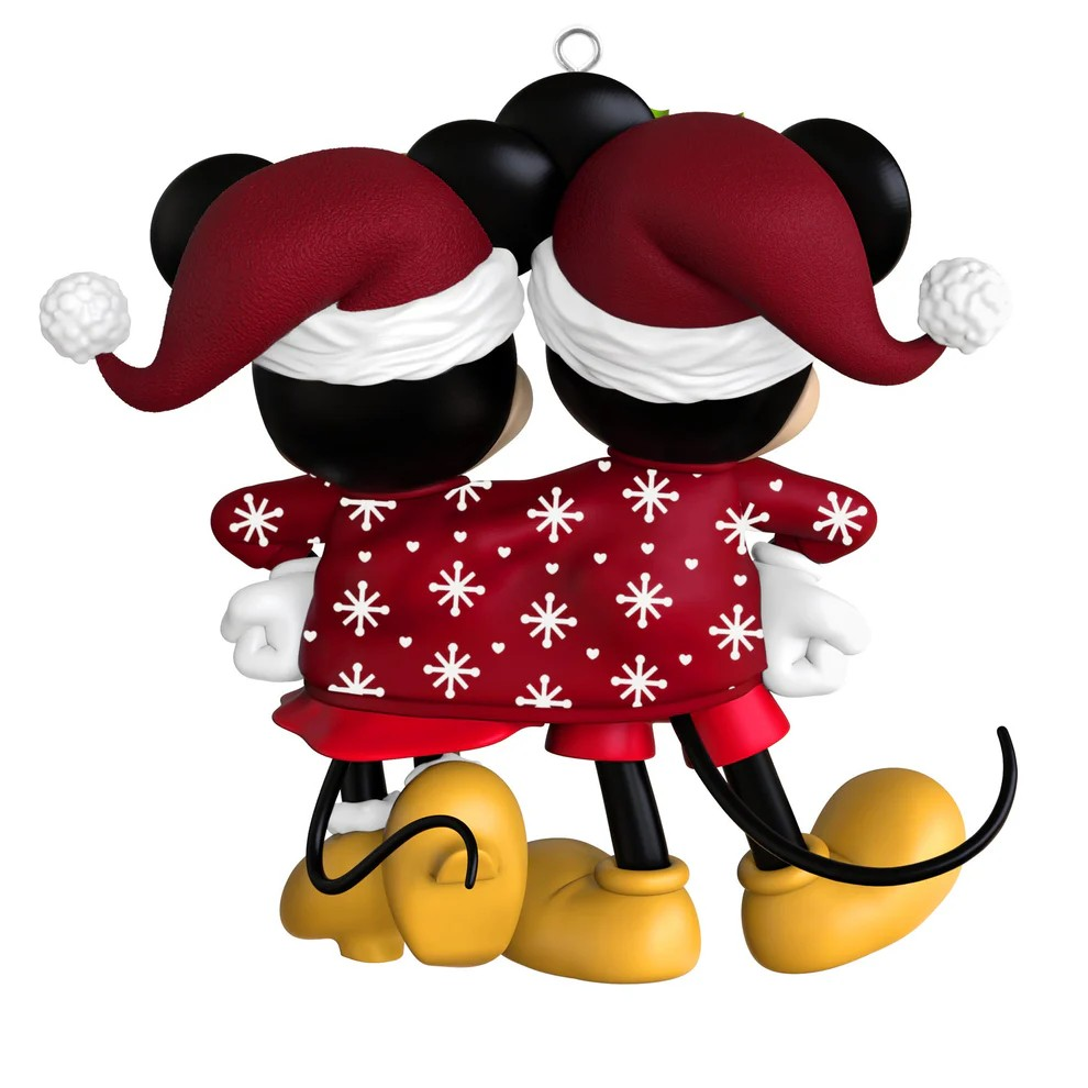 Disney Mickey and Minnie Mouse: Sweater-Sharing Sweethearts - 2025 Hallmark Keepsake Christmas Ornament