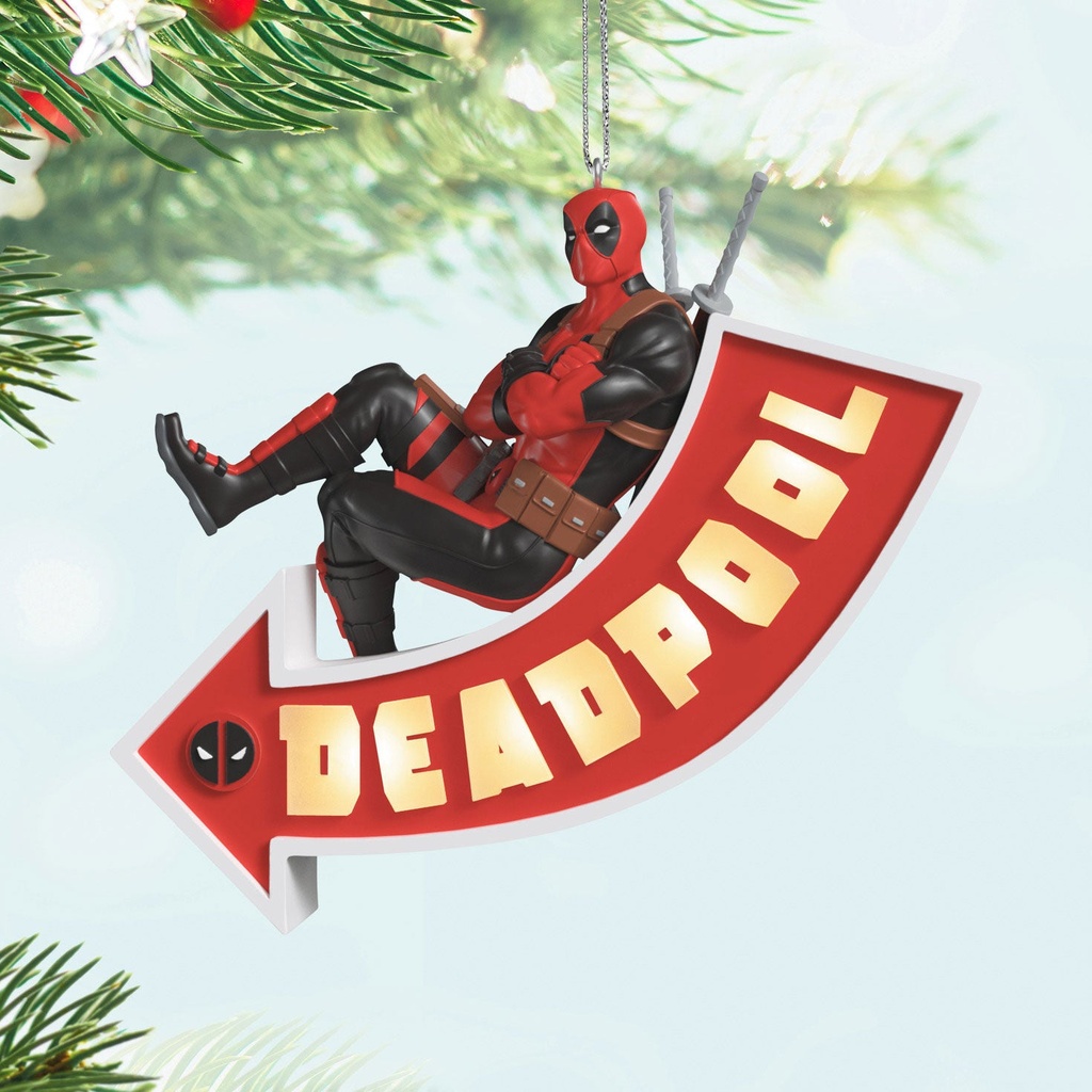 Deadpool: It's A Sign! with Light - 2025 Hallmark Keepsake Christmas Ornament
