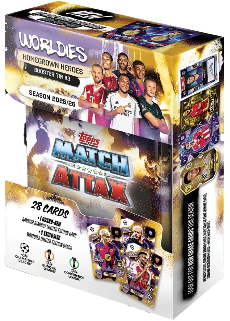 Topps UEFA Match Attax Champions League 2025/2026 Edition Soccer Trading Cards Mini Tin