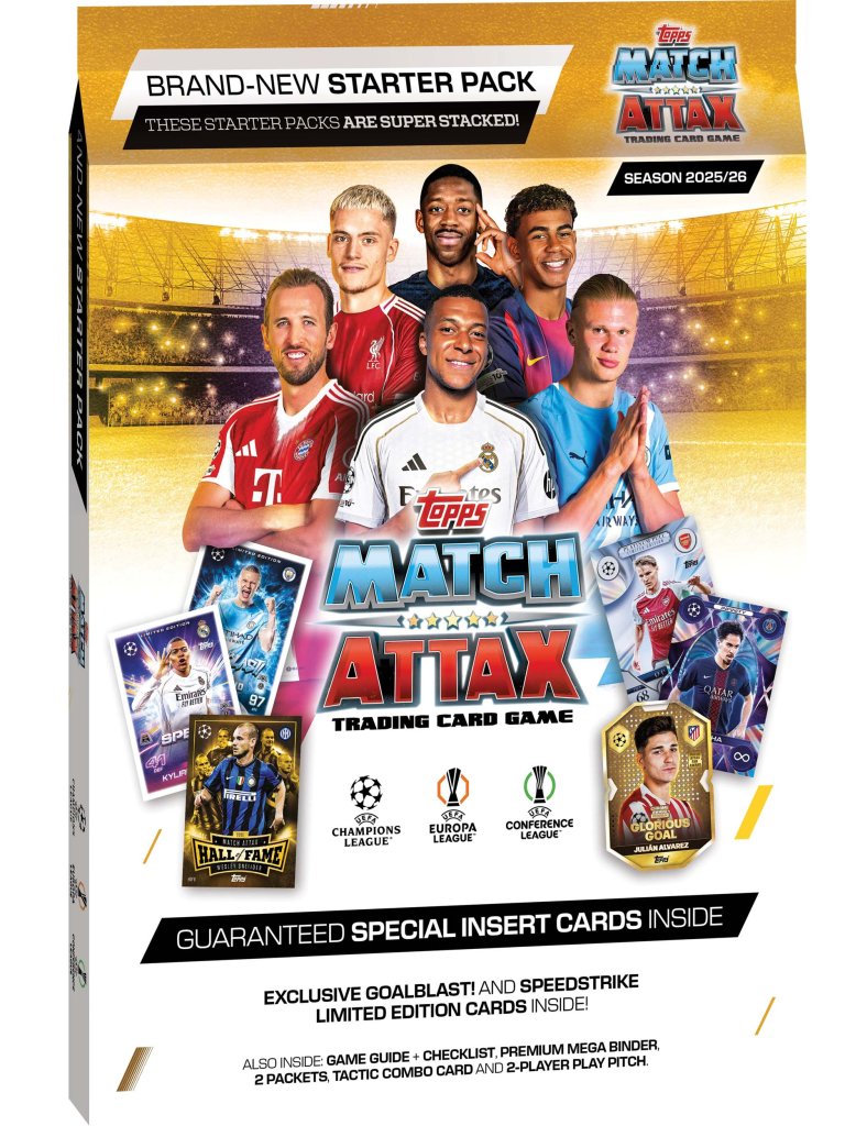 Topps UEFA Match Attax Champions League 2025/2026 Edition Soccer Trading Cards Starter Pack 