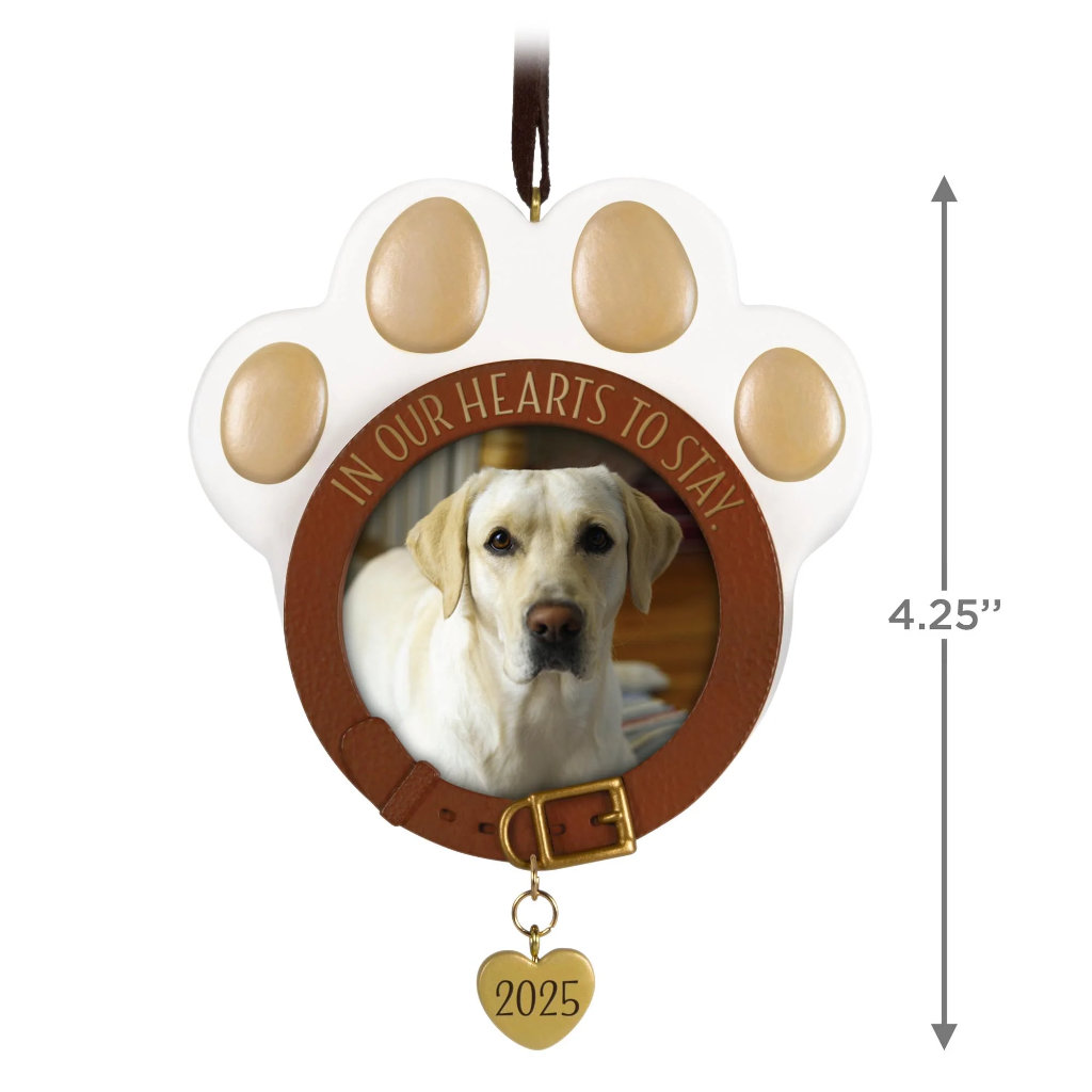 In Our Hearts to Stay Pet Photo Holder - 2025 Hallmark Keepsake Christmas Ornament