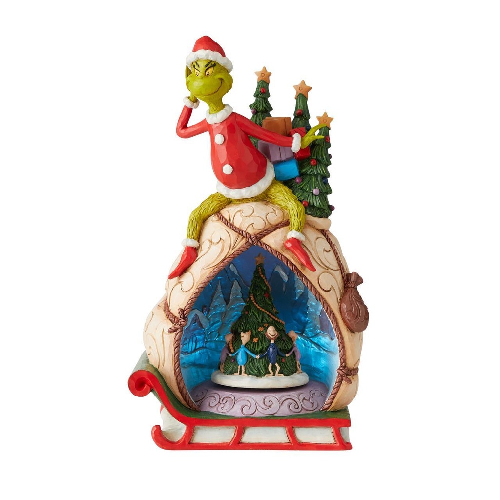 Grinch by Jim Shore - 29cm/11.5" Grinch with Lit Rotating Scene