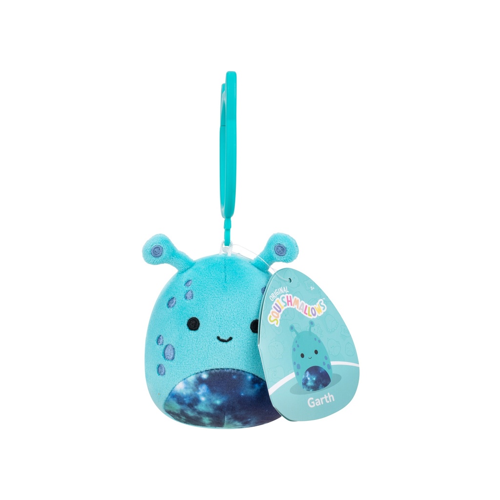 Garth the Teal Alien 3.5 inch Squishmallows Clip-On