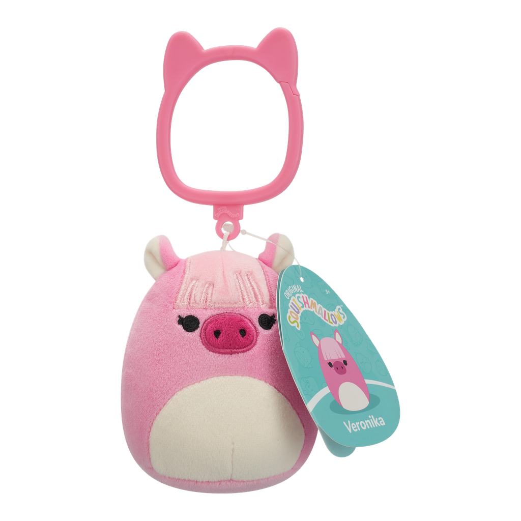 Veronika the Pink Shetland Pony 3.5 inch Squishmallows Clip-On