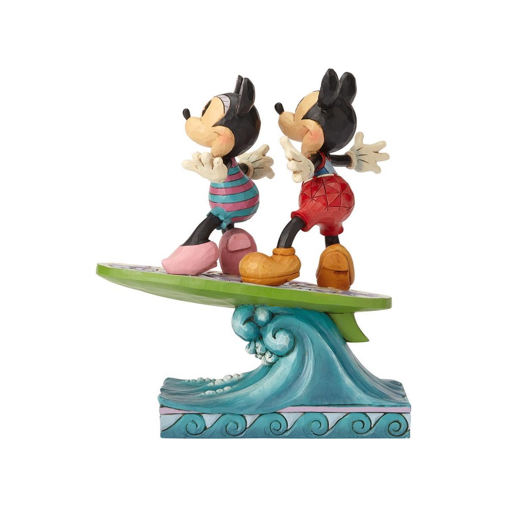 Mickey & Friends "Surf's Up!" Mickey & Minnie on Surfboard Figurine - Disney Traditions By Jim Shore