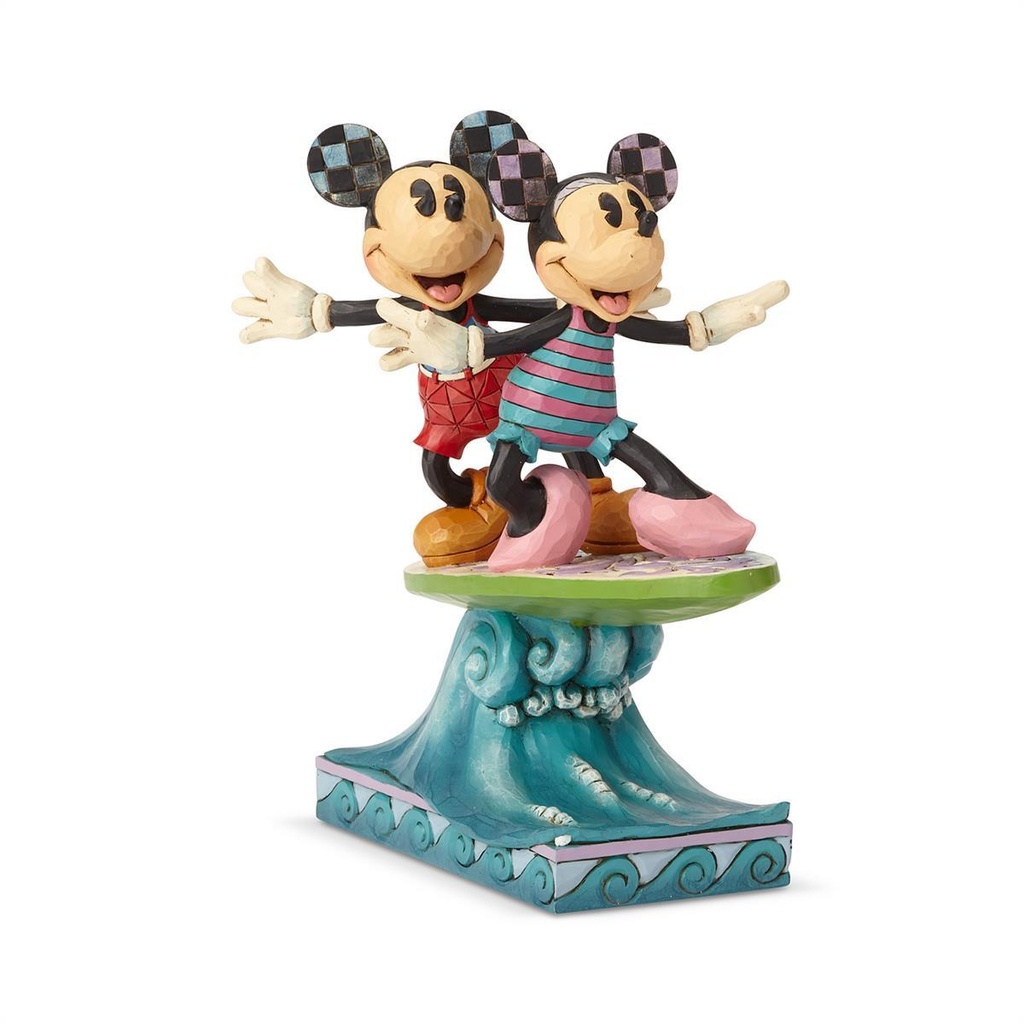 Mickey & Friends "Surf's Up!" Mickey & Minnie on Surfboard Figurine - Disney Traditions By Jim Shore