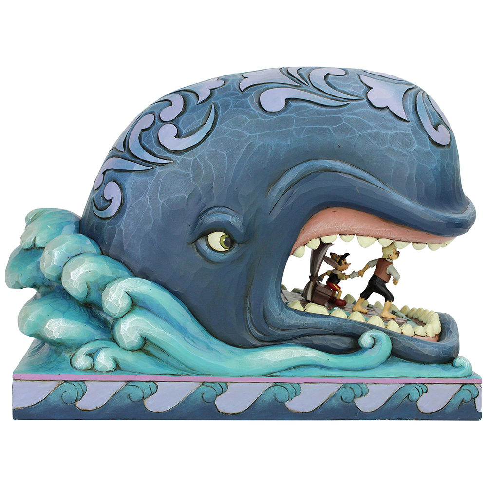Pinocchio "A Whale of a Whale" Pinocchio, Gepetto, & Monstro 19cm Figurine - Disney Traditions By Jim Shore