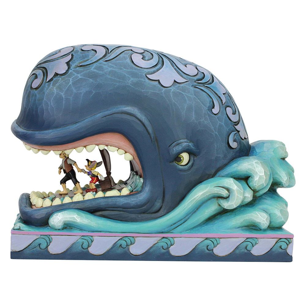 Pinocchio "A Whale of a Whale" Pinocchio, Gepetto, & Monstro 19cm Figurine - Disney Traditions By Jim Shore