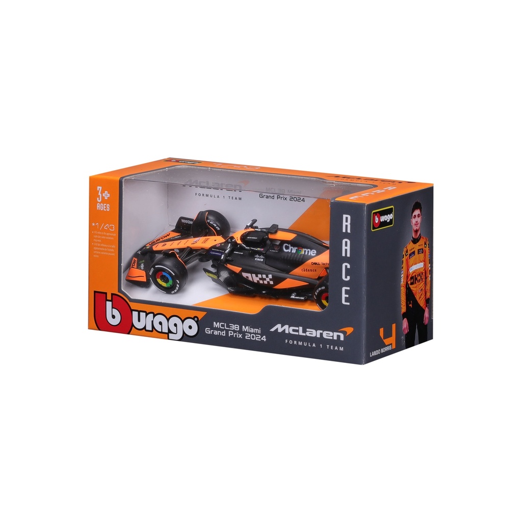 Bburago F1 without Helmet 1:43 2024 F-1 McLaren MCL 38 #81 Piastri WB