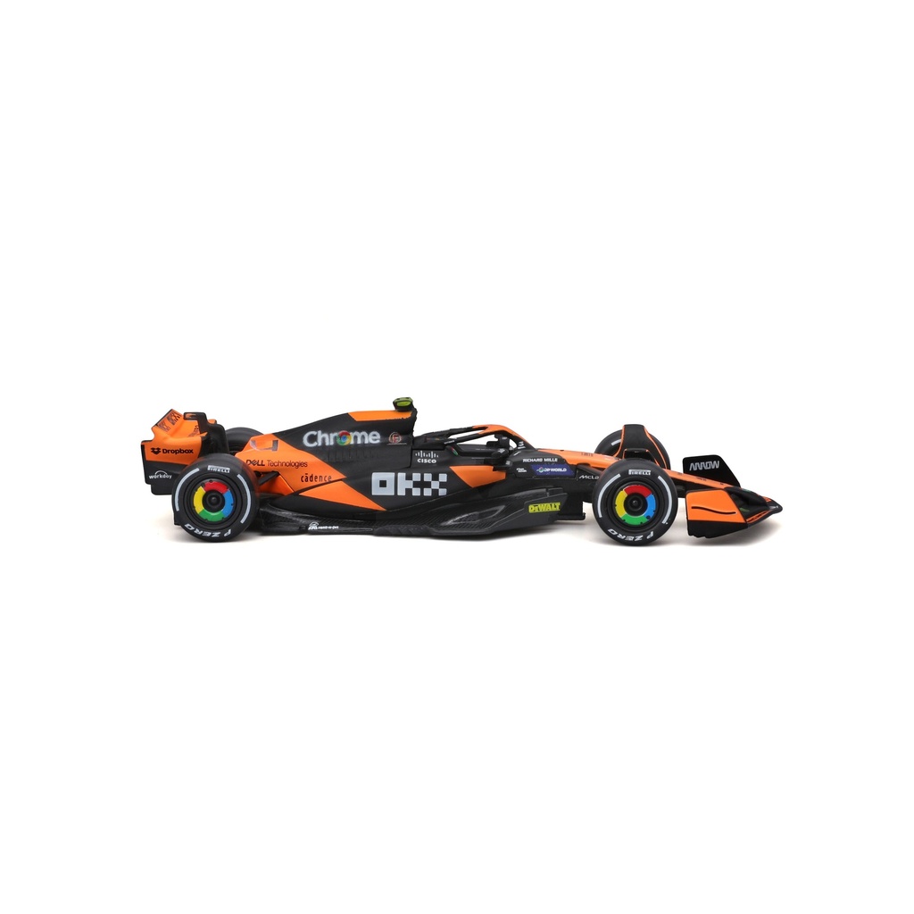 Bburago F1 2024 McLaren MCL 38 #4 WB Norris without Helmet 1:43 Scale Diecast Model