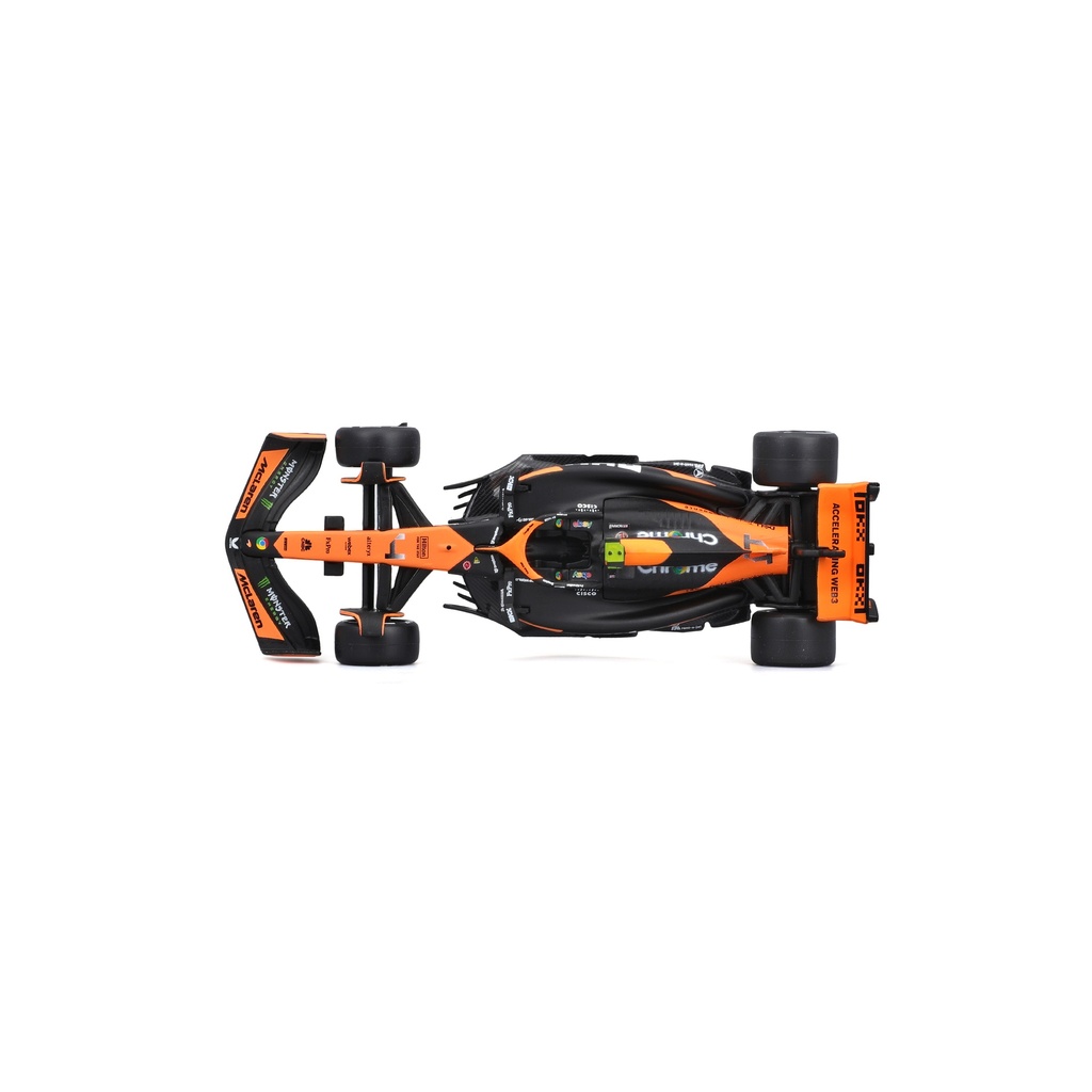 Bburago F1 2024 McLaren MCL 38 #4 WB Norris without Helmet 1:43 Scale Diecast Model