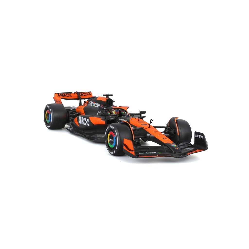 Bburago F1 2024 McLaren MCL38 #81 - Oscar Piastri with Helmet 1:24 Scale Race Model Kit F-1 