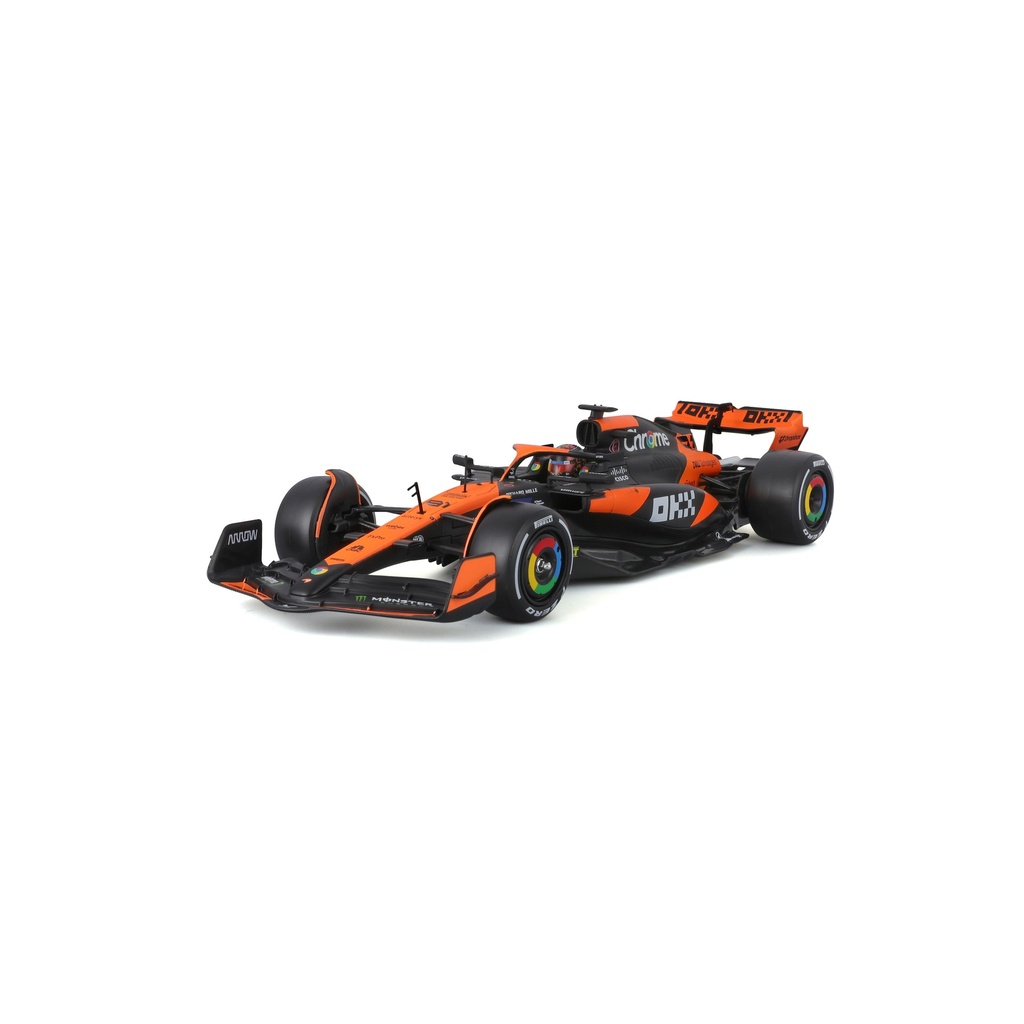 Bburago F1 2024 McLaren MCL38 #81 - Oscar Piastri with Helmet 1:24 Scale Race Model Kit F-1 