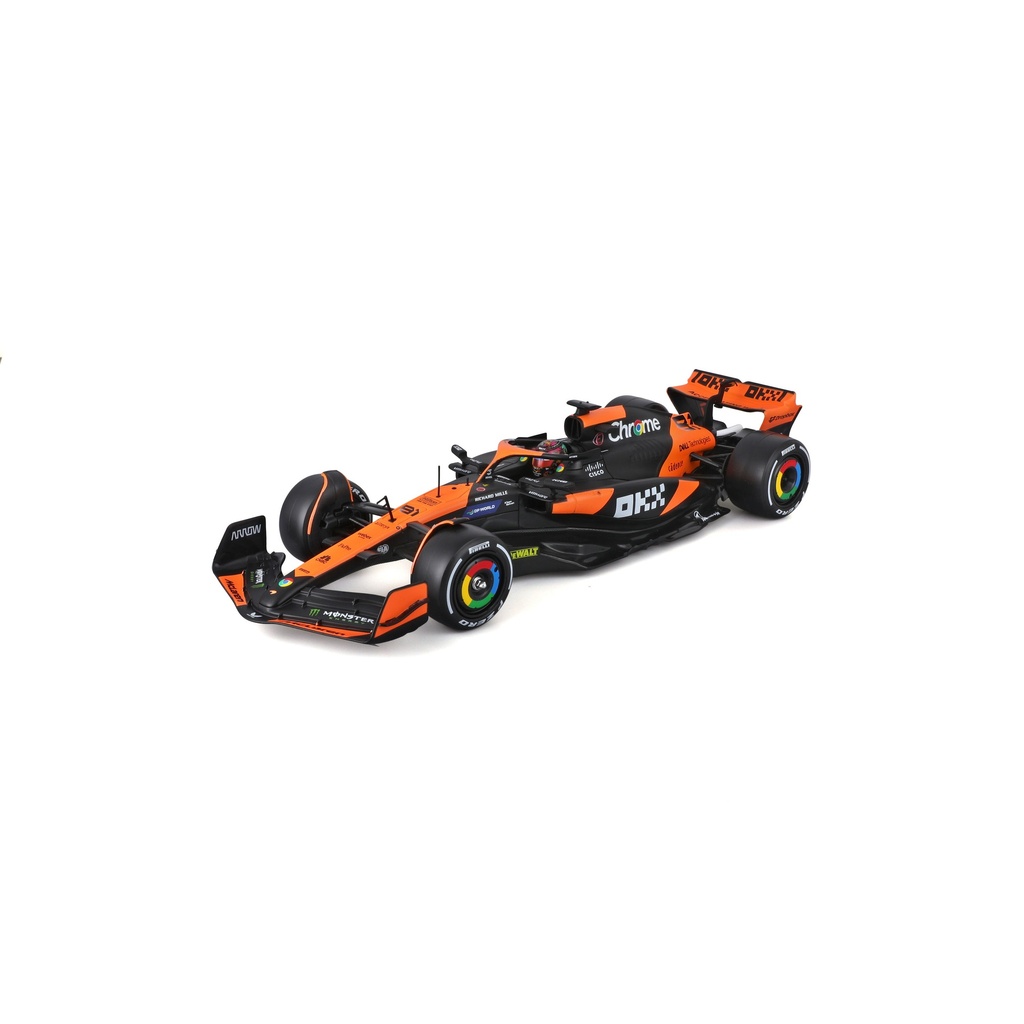Bburago F1 with Helmet 1:24 2024 F-1 McLaren MCL38 #81 Piastri in Showcase