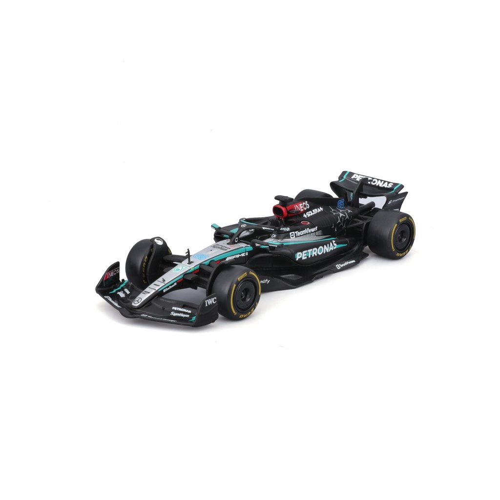 Bburago F1 2024 Mercedes AMG W15 #63 George Russell without Helmet 1:43 Scale F-1  WB